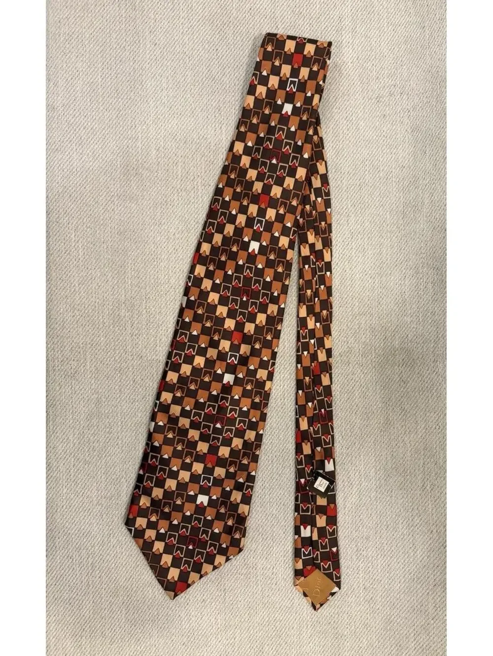 VTG Christian Dior Tie 100% Silk Gorgeous 55” x 4” France